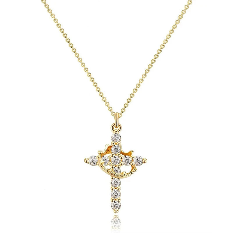 Necklace “Cross and Crown”