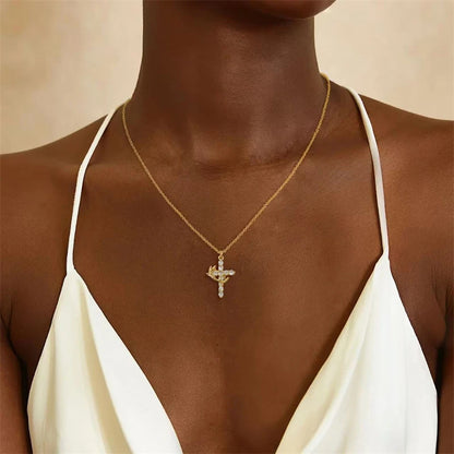 Necklace “Cross and Crown”